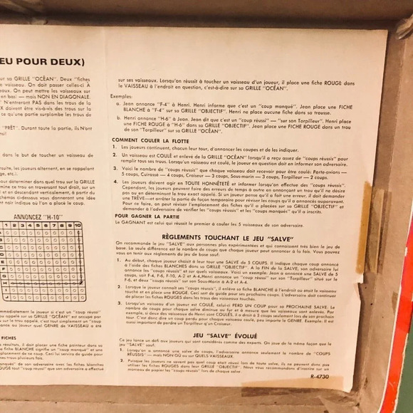 Vintage 1971  Battleship Board Game Milton Bradley Damaged Box - Picture 13 of 16